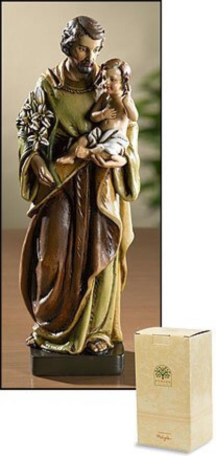 8" St. Joseph with Child Statue (PS988)