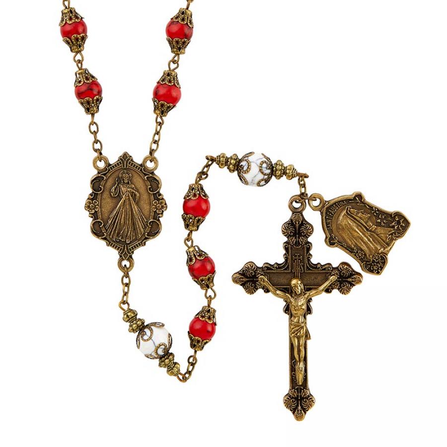 Vintage Rosary - Divine Mercy (L6390)