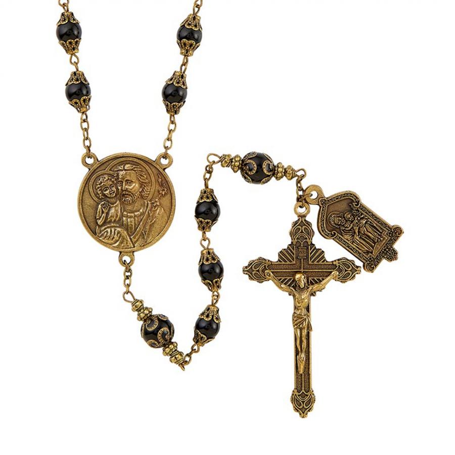 Vintage Rosary - St. Joseph (L6395)