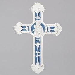 Madonna & Child Wall Cross - Della Robbia (64593)