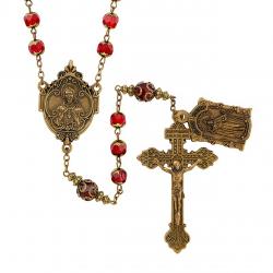 Vintage Rosary - Sacred Heart  (L6393)
