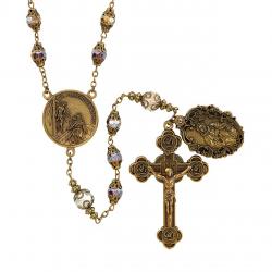 Vintage Rosary - St. Peregrine (L6396)